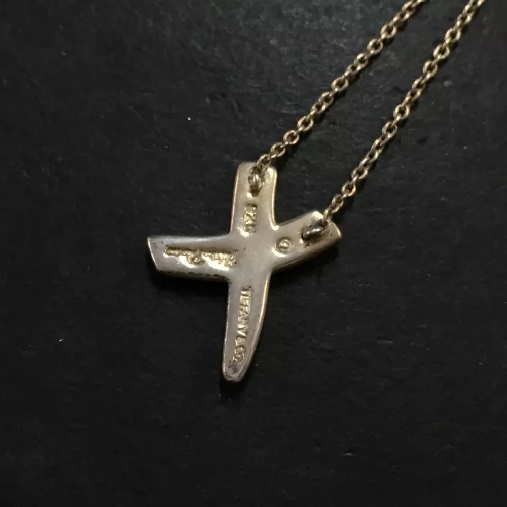 TIFFANY & CO. Silver 925 Paloma Picasso X Pendant Necklace - Picture 8 of 9